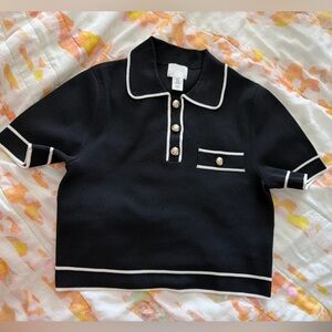 H&M Women’s Cropped Polo (Size XS)